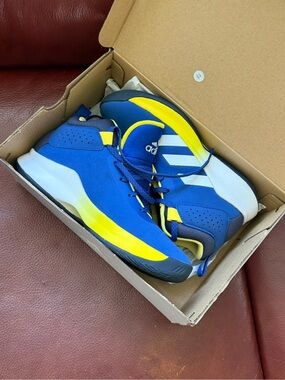 adidas Kids Blue & Yellow Athletic Sneakers